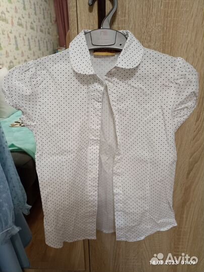 Школьная форма. Белые блузки для девочки 122-128