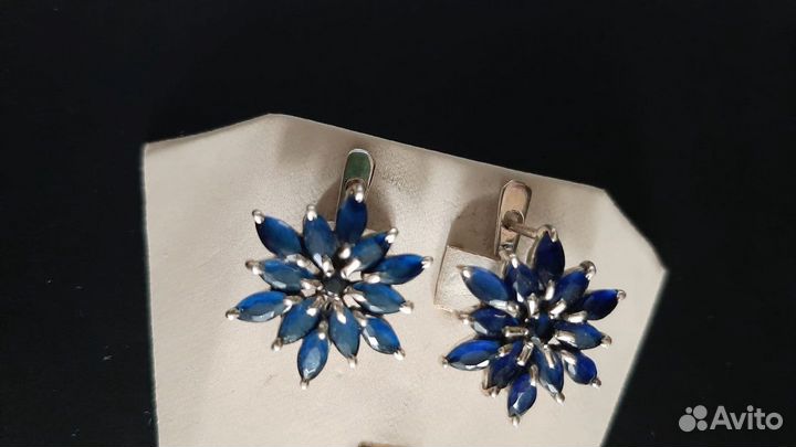 Комплекты 18.5 и 19 р.Бирманский Сапфир (4.5 Ct)