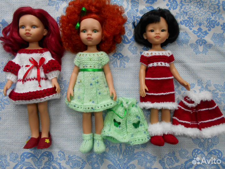 Вязаная одежда на кукол Паола Рейна Paola Reina
