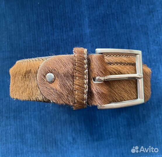 Ремень Baxter, Italy, из меха пони(или коровы)