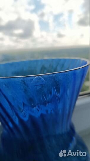 Ваза для цветов цветное стекло