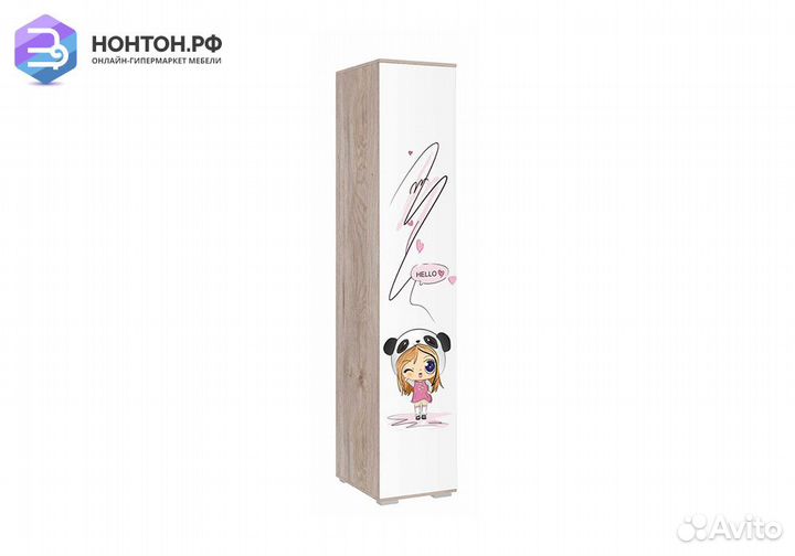 Шкаф однодверный Панда 01.01 дуб мария / белый