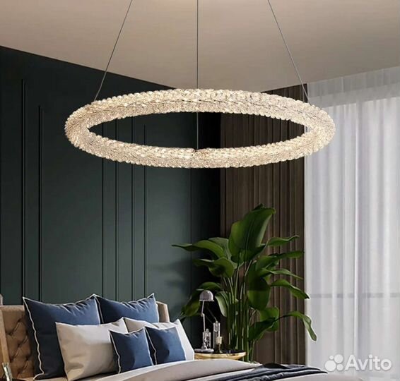 Люстра потолочная подвесная дизайнерская кольцо