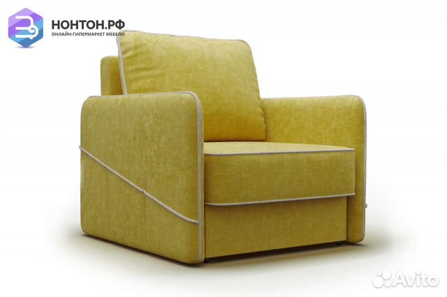 Кресло еврокнижка Энерджи горчичное