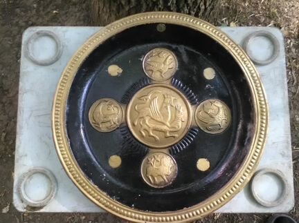 Медная настенная тарелка. СССР