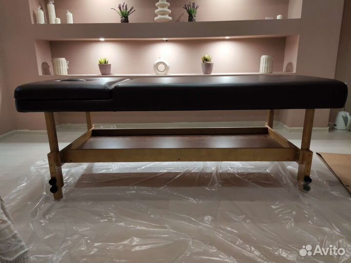 Массажный стол стационарный кушетка Comfort коричн