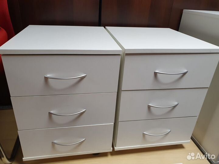 Тумба с ящиками белая бу