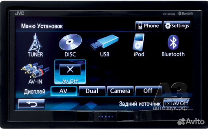 Мультимедийный центр JVC AVX 840