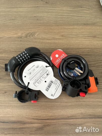 Замок для велосипеда и самоката тросовый новый