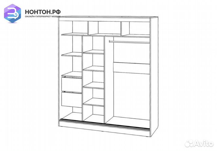 Шкаф-купе Элегант-2 дуб сонома