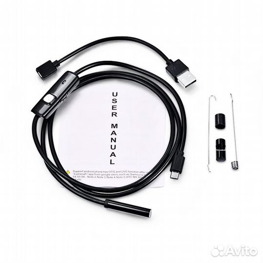 Эндоскоп USB для смартфона и ноутбука / новый