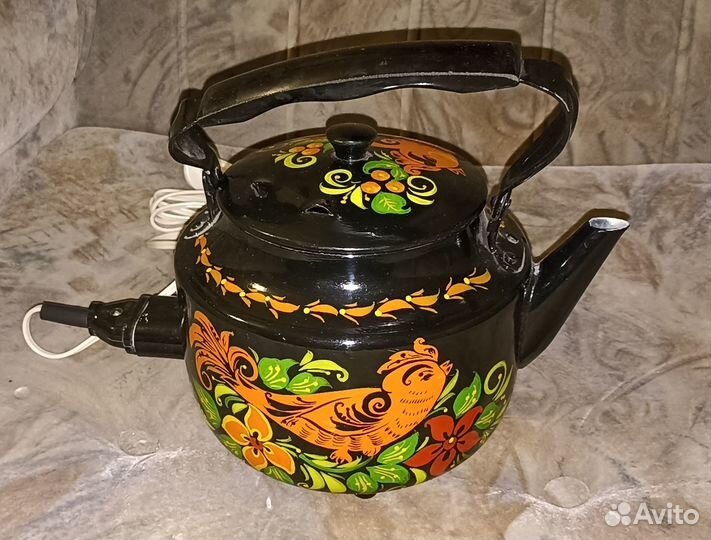 Чайник электрический с росписью Винтаж раритет