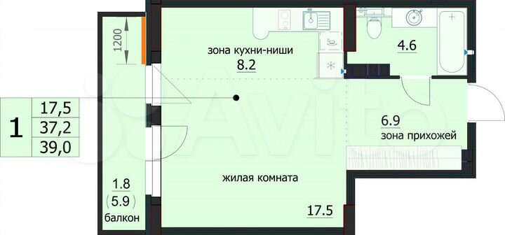 3-к. квартира, 62,2 м², 11/12 эт.
