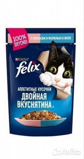 Влажный корм для кошек феликс