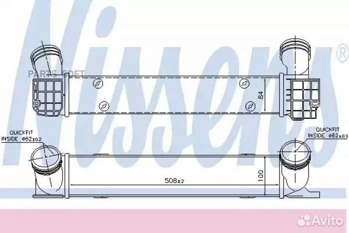 Интеркулер BMW 1 series E81 (2005) 118D 2.0