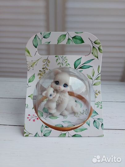 Кошка с котенком мыло