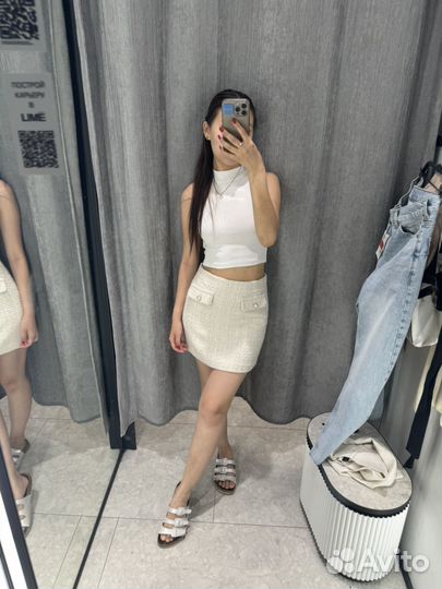 Юбка lime твидовая