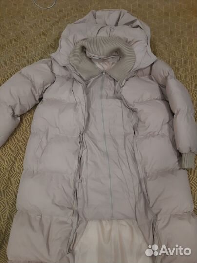 Пуховик зимний длинный женский