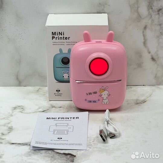 Портативный мини принтер для этикеток и наклеек D7