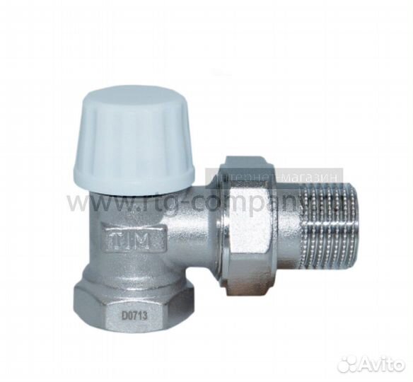 Клапан запорный угловой 1/2