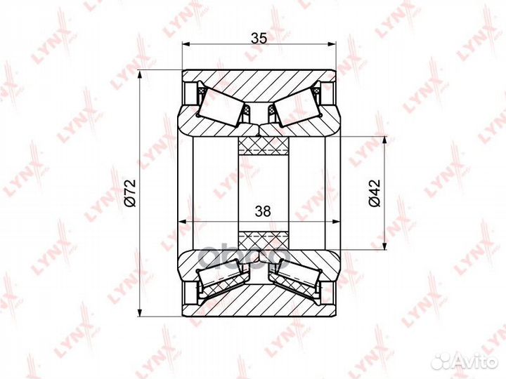 Комплект подшипника ступицы колеса перед WB