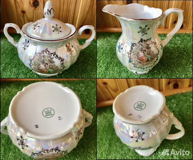 Сервиз Мадонна ГДР Предметы Сахарница Масленка