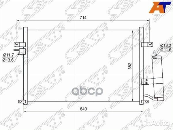 Радиатор кондиционера Chevrolet Lacetti 04-13
