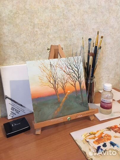 Картина маслом Рассвет Пейзаж