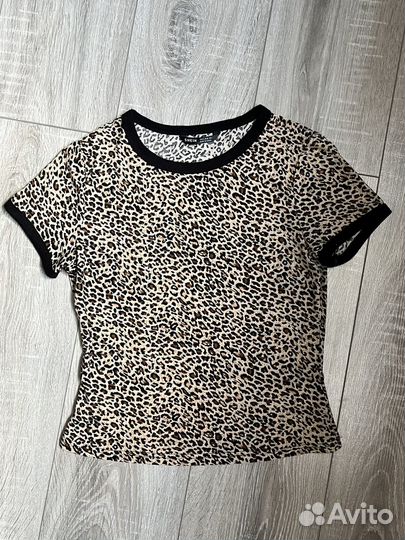Футболка леопардовая shein