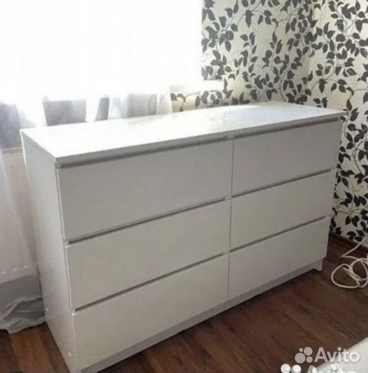 Комод IKEA мальм 6 ящиков