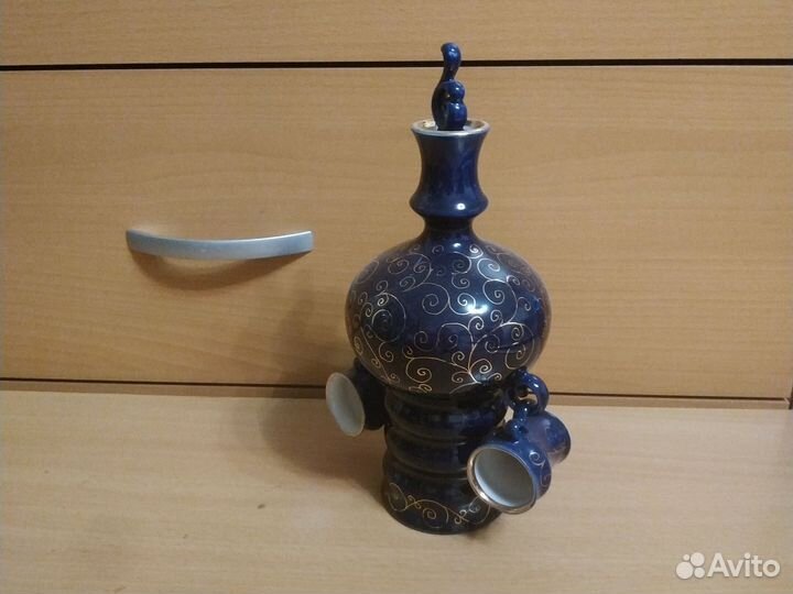 Новгородская синяя посуда кобальт