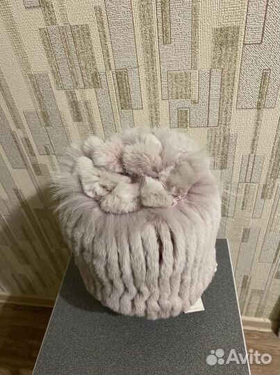 Шапка из меха кролика