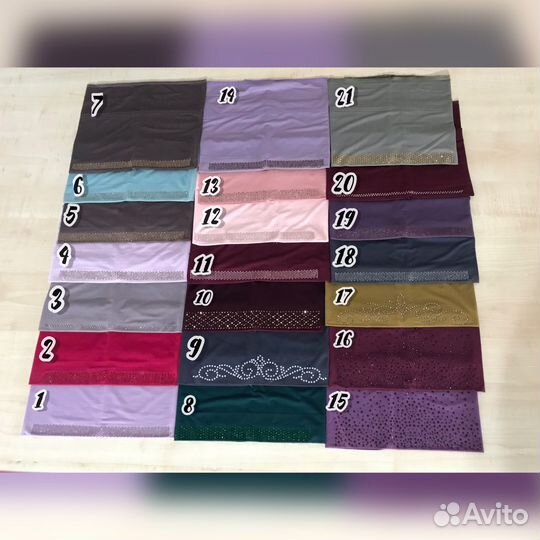 Хиджаб шапочки чалма с камнями подхиджабник