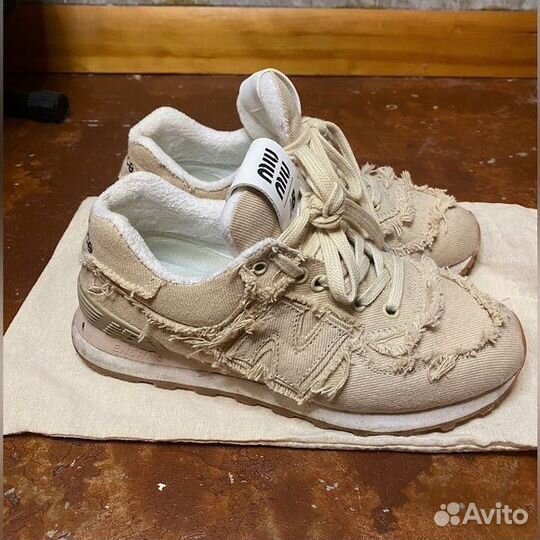 Кроссовки женские new balance 574 miu miu