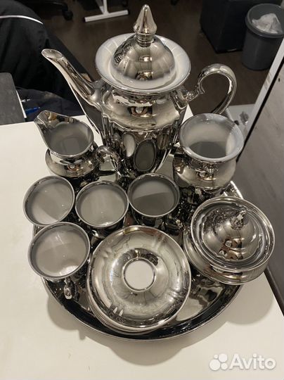 Кофейный сервиз хромовый