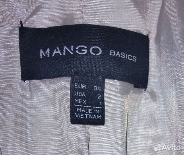 Пиджак женский хлопковый mango 42