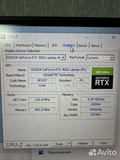 Новый ноутбук Aorus 4060 видеокарта i5 12500h