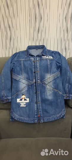 Джинсовая куртка удлиненная