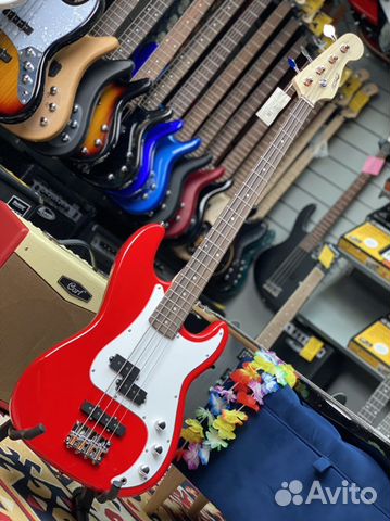 Бас гитара Precision Bass Homage heb710rd Красный