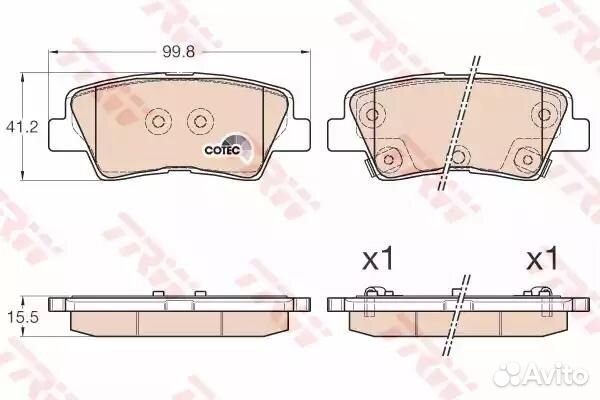 Колодки тормозные дисковые зад