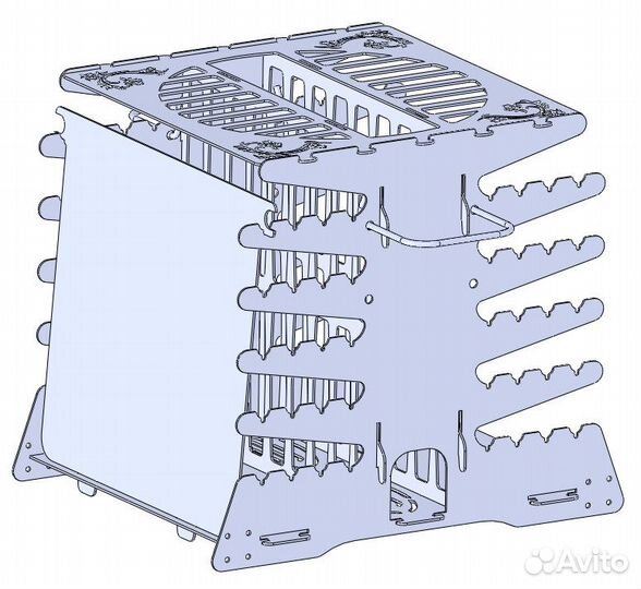 Мангал вертикальный Шаблоны формата DXF