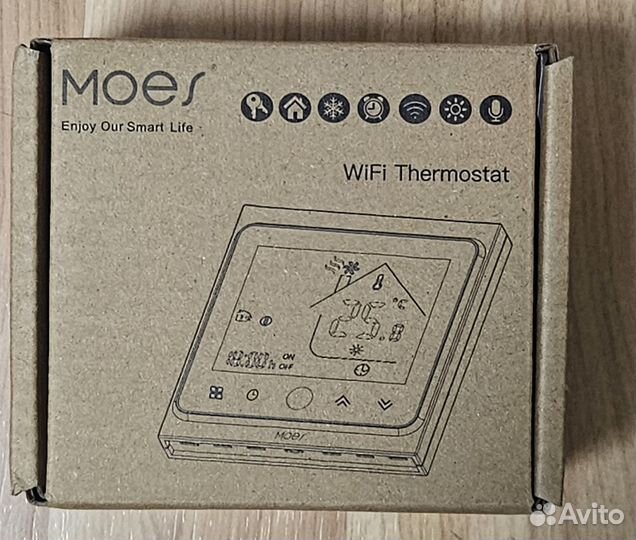 Терморегулятор/термостат Moes BHT-002gblzb ZigBee
