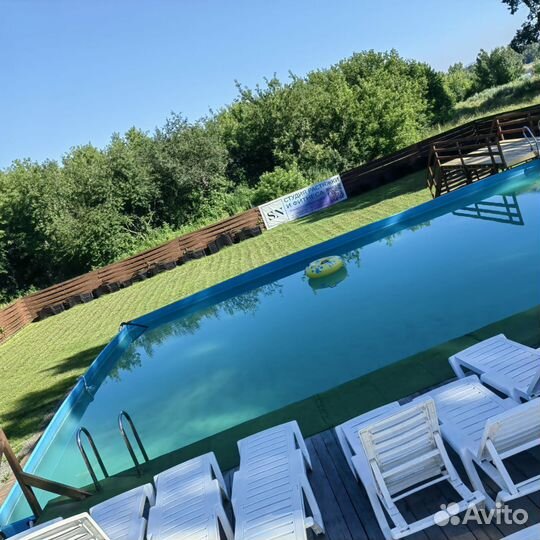 Каркасный бассейн большой прямоугольный