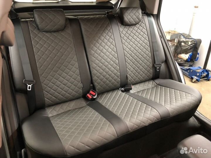 Авточехлы Хендай Крета Экокожа Ромб