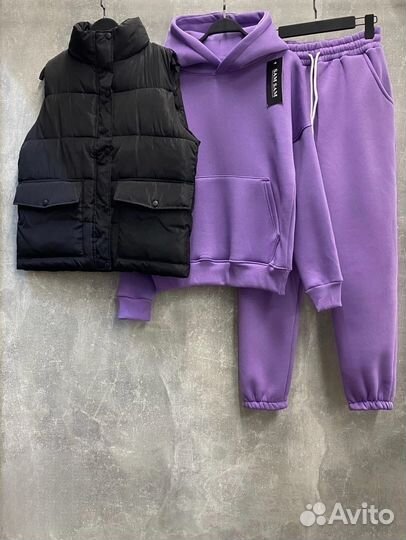 Женский тёплый спорт костюм SamSam с жилеткой