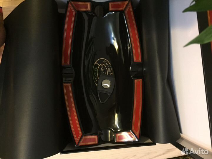 Кубинская чаша для сигар с ножом