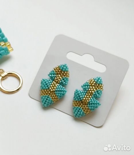 Серьги из японского бисера