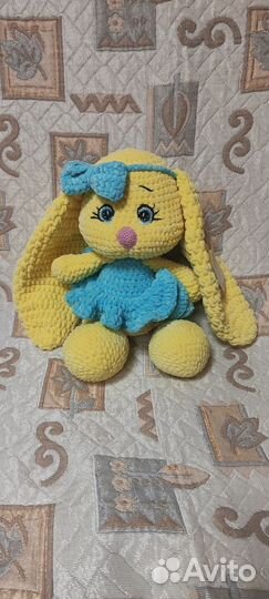Плюшевый заяц крючком