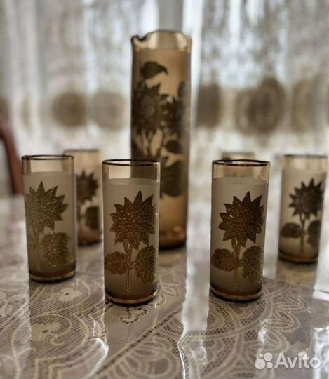 Богемия кувшин со стаканами