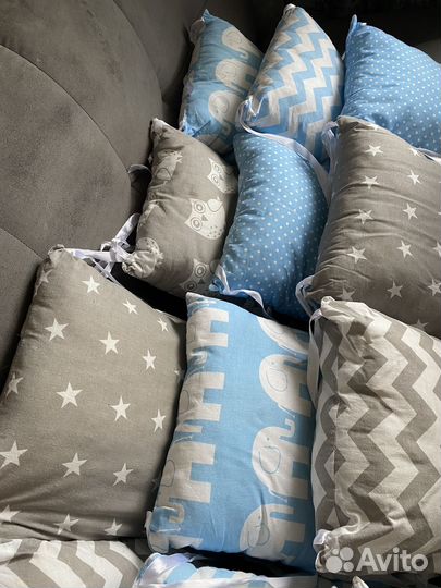 Бортики подушки + простынь на резинке